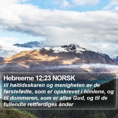 Hebreerne 12:23 NORSK Bible Verse Image