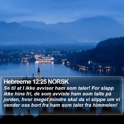 Hebreerne 12:25 NORSK Bible Verse Image