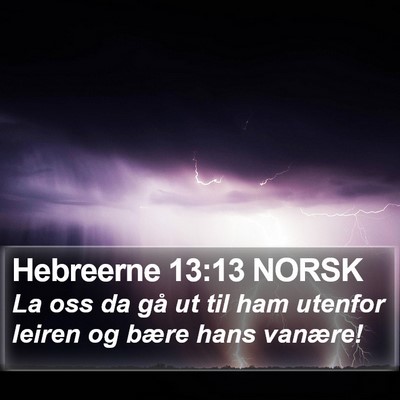 Hebreerne 13:13 NORSK Bible Verse Image