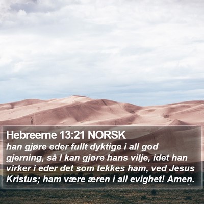 Hebreerne 13:21 NORSK Bible Verse Image