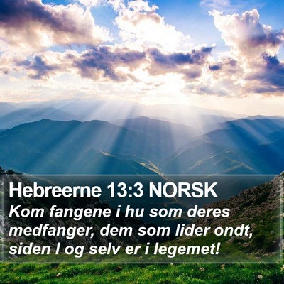Hebreerne 13:3 NORSK Bible Verse Image