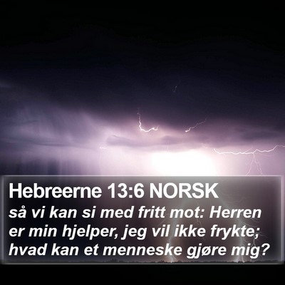 Hebreerne 13:6 NORSK Bible Verse Image