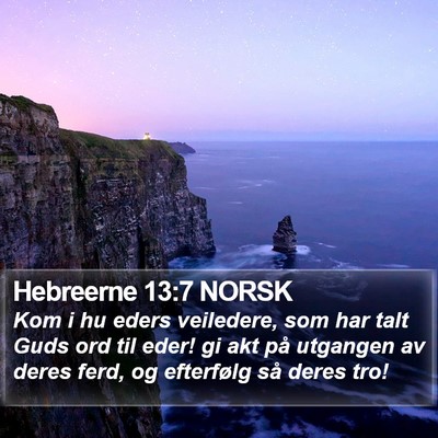 Hebreerne 13:7 NORSK Bible Verse Image