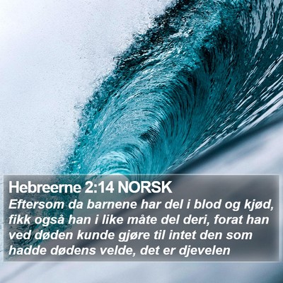 Hebreerne 2:14 NORSK Bible Verse Image