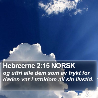 Hebreerne 2:15 NORSK Bible Verse Image