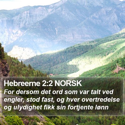 Hebreerne 2:2 NORSK Bible Verse Image