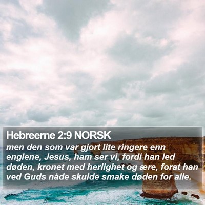 Hebreerne 2:9 NORSK Bible Verse Image