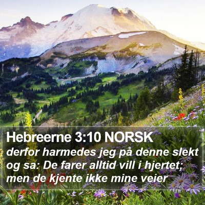 Hebreerne 3:10 NORSK Bible Verse Image