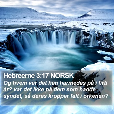 Hebreerne 3:17 NORSK Bible Verse Image