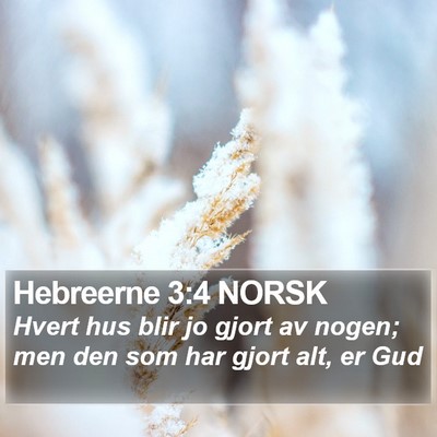 Hebreerne 3:4 NORSK Bible Verse Image