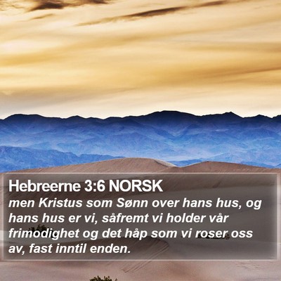 Hebreerne 3:6 NORSK Bible Verse Image