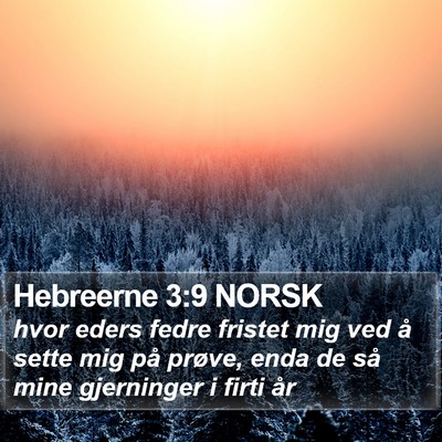 Hebreerne 3:9 NORSK Bible Verse Image
