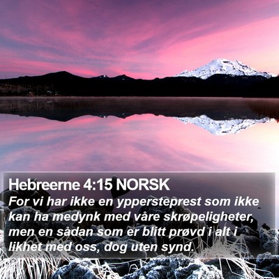 Hebreerne 4:15 NORSK Bible Verse Image