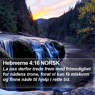 Hebreerne 4:16 NORSK Bible Verse Image