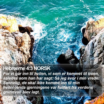 Hebreerne 4:3 NORSK Bible Verse Image