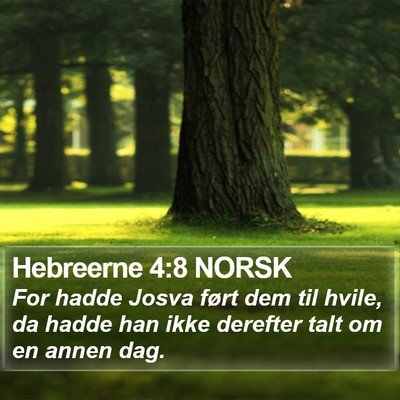 Hebreerne 4:8 NORSK Bible Verse Image