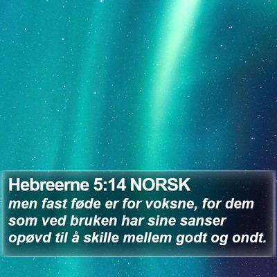 Hebreerne 5:14 NORSK Bible Verse Image