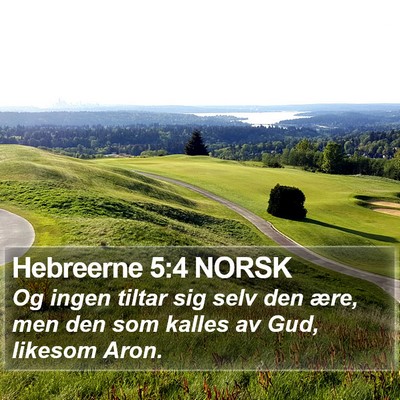 Hebreerne 5:4 NORSK Bible Verse Image