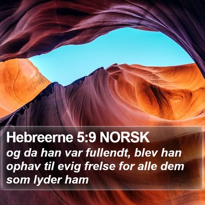 Hebreerne 5:9 NORSK Bible Verse Image