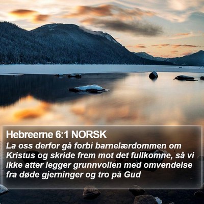 Hebreerne 6:1 NORSK Bible Verse Image