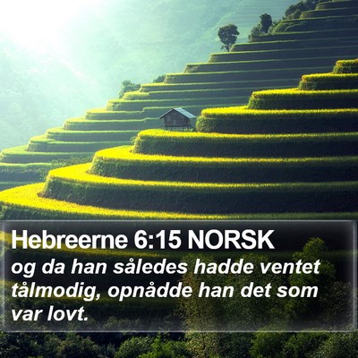 Hebreerne 6:15 NORSK Bible Verse Image