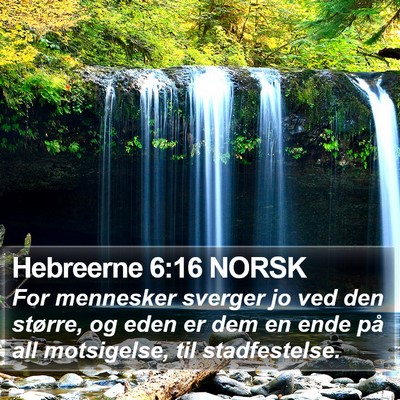 Hebreerne 6:16 NORSK Bible Verse Image
