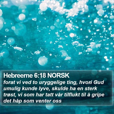 Hebreerne 6:18 NORSK Bible Verse Image