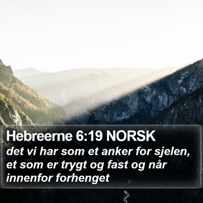 Hebreerne 6:19 NORSK Bible Verse Image