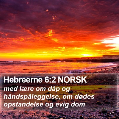 Hebreerne 6:2 NORSK Bible Verse Image