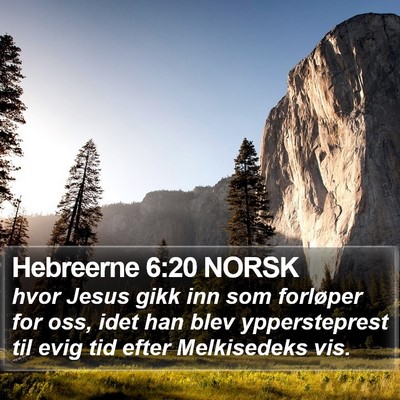 Hebreerne 6:20 NORSK Bible Verse Image