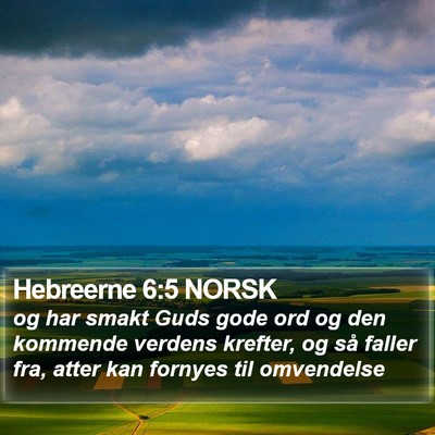 Hebreerne 6:5 NORSK Bible Verse Image
