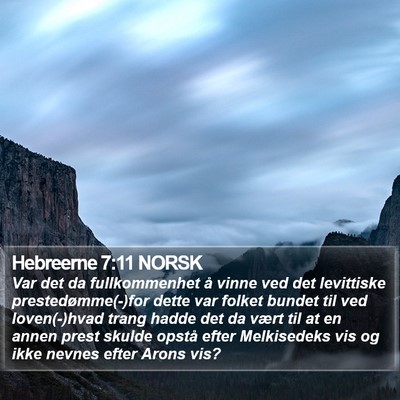 Hebreerne 7:11 NORSK Bible Verse Image
