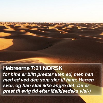 Hebreerne 7:21 NORSK Bible Verse Image