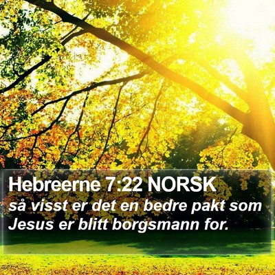 Hebreerne 7:22 NORSK Bible Verse Image