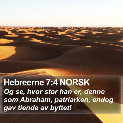 Hebreerne 7:4 NORSK Bible Verse Image