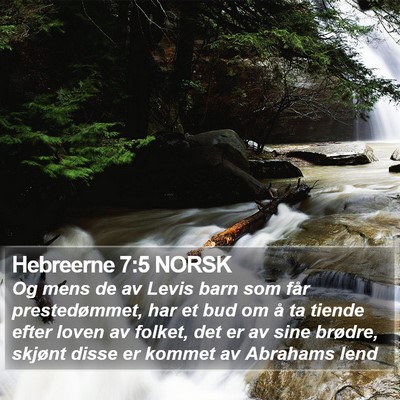 Hebreerne 7:5 NORSK Bible Verse Image