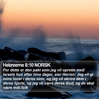 Hebreerne 8:10 NORSK Bible Verse Image