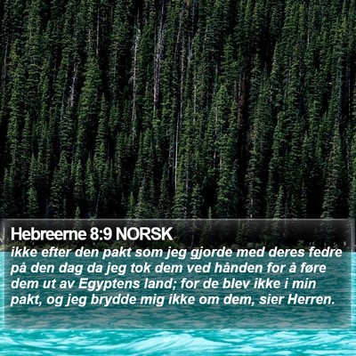 Hebreerne 8:9 NORSK Bible Verse Image