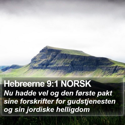 Hebreerne 9:1 NORSK Bible Verse Image