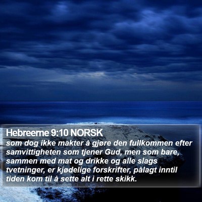 Hebreerne 9:10 NORSK Bible Verse Image