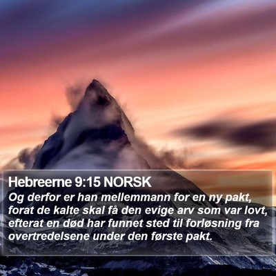 Hebreerne 9:15 NORSK Bible Verse Image