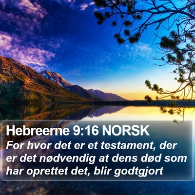 Hebreerne 9:16 NORSK Bible Verse Image