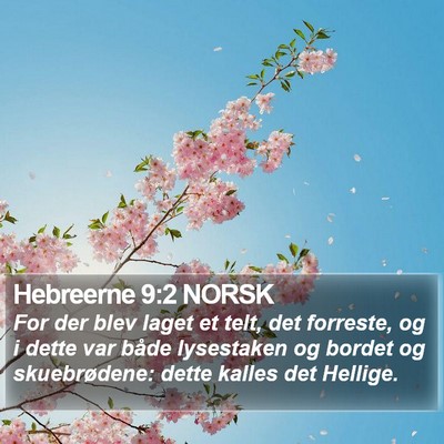 Hebreerne 9:2 NORSK Bible Verse Image