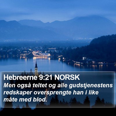 Hebreerne 9:21 NORSK Bible Verse Image