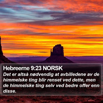 Hebreerne 9:23 NORSK Bible Verse Image