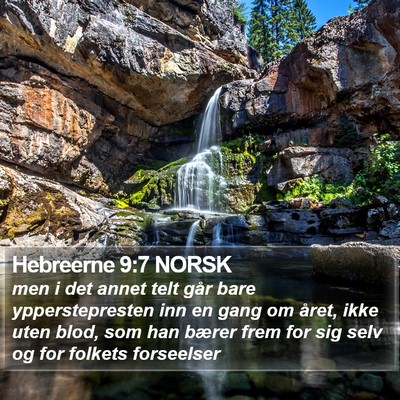 Hebreerne 9:7 NORSK Bible Verse Image
