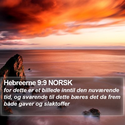 Hebreerne 9:9 NORSK Bible Verse Image