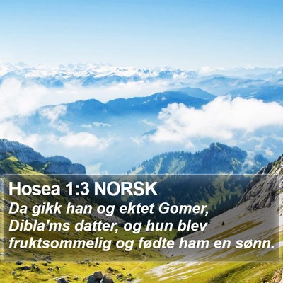 Hosea 1:3 NORSK Bible Verse Image