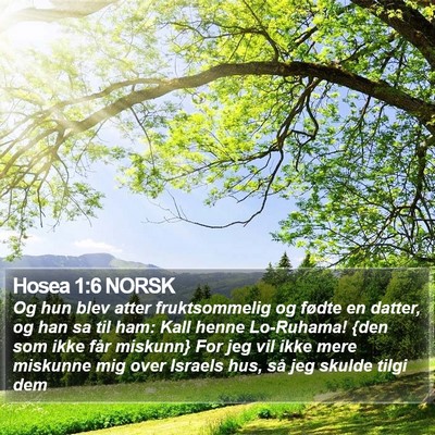 Hosea 1:6 NORSK Bible Verse Image
