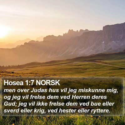 Hosea 1:7 NORSK Bible Verse Image